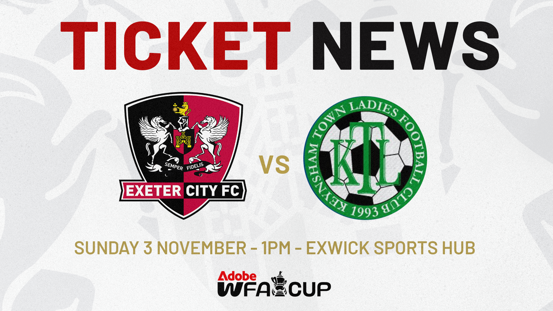 Ticket News Exeter City Women Vs Keynsham Town 03 11 24 1PM